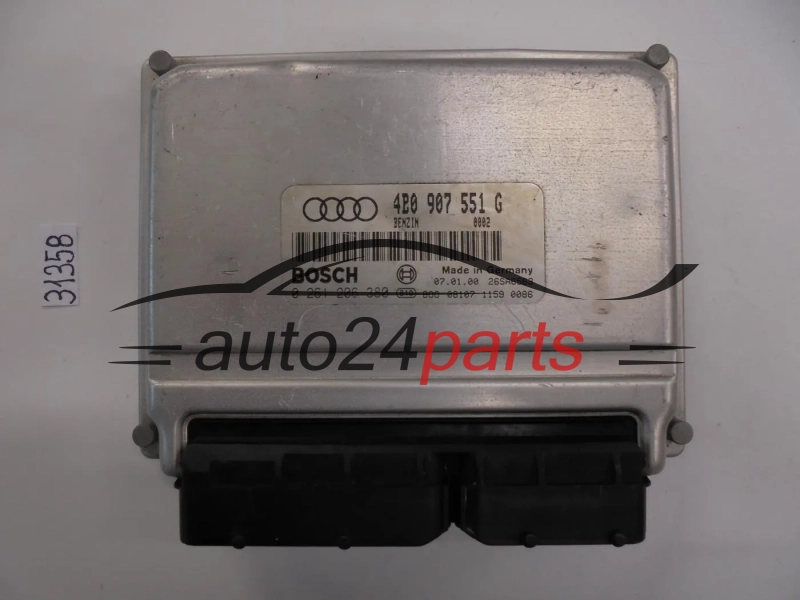 KOMPUTER STEROWNIK SILNIKA AUDI 0261206380 4B0907551G