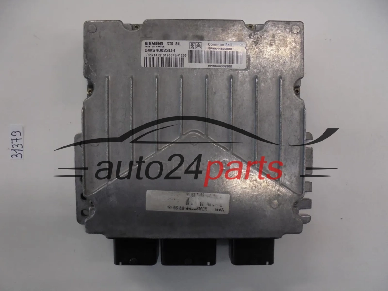 KOMPUTER STEROWNIK SILNIKA CITROEN PEUGEOT 2.0 HDI 5WS40023D-T, 5WS40023DT, SW9644803380, SID 801