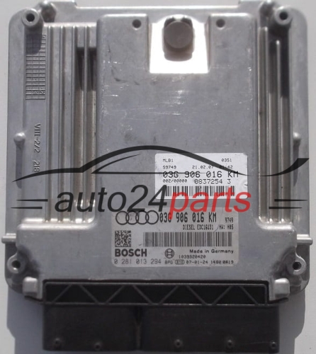 KOMPUTER STEROWNIK SILNIKA AUDI A4 2.0 TDI BOSCH 0 281 013 294, 0281013294, 03G 906 016 KM, 03G906016KM, EDC16U31