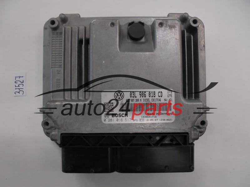 KOMPUTER STEROWNIK SILNIKA VW VOLKSWAGEN TIGUAN BOSCH 0 281 016 517, 0281016517, 03L 906 018 CD, 03L906018CD, EDC17C46