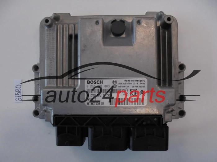 KOMPUTER STEROWNIK SILNIKA PEUGEOT 308 1.4 16V BOSCH 0 261 201 863, 0261201863, 96 662 358 80, 9666235880, 9663193780, MEV17.4