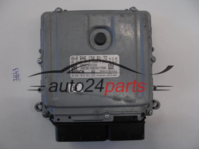 Sterownik silnika Mercedes Benz Sprinter 0281015051 A6461506172 CR4.20