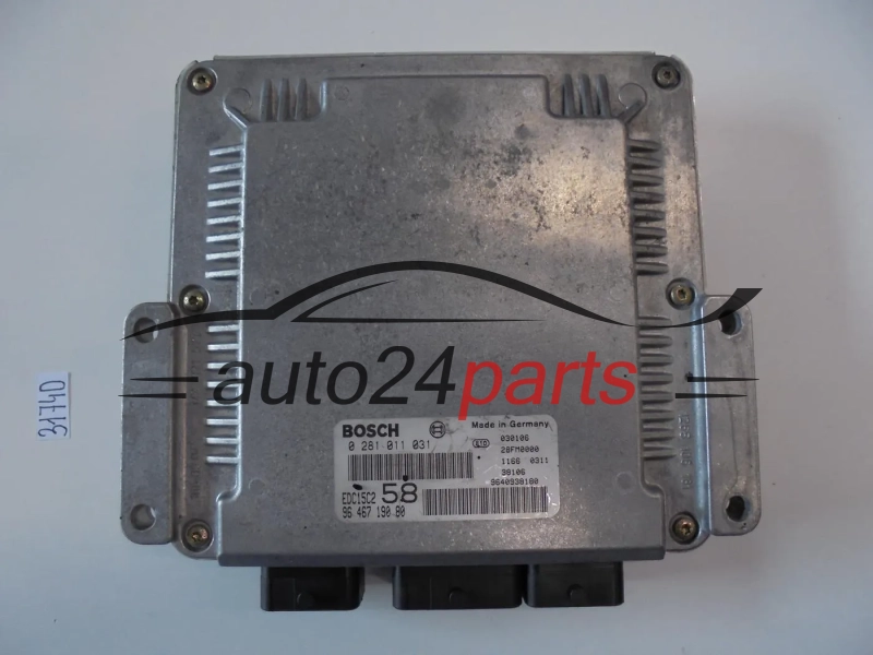 KOMPUTER STEROWNIK SILNIKA FIAT ULYSSE 2.0 JTD BOSCH 0281011031 9646719080 9640938180 EDC15C2 58