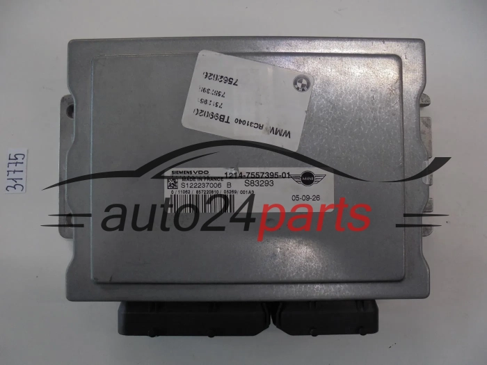 KOMPUTER STEROWNIK SILNIKA MINI COOPER SIEMENS VDO S122237006 B, S122237006B, 1214-7557395-01, 1214755739501