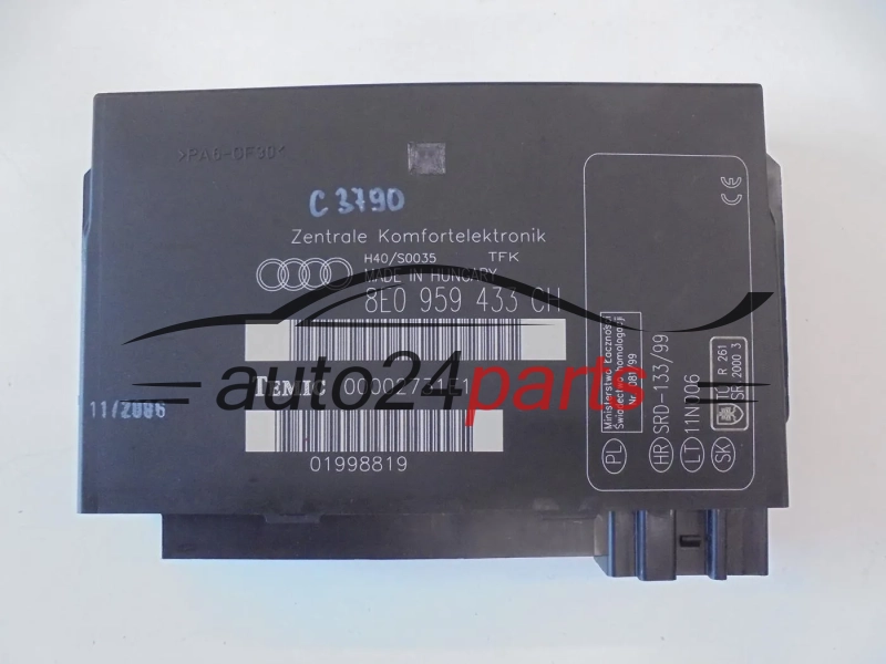 Centralka modul komfortu AUDI A4 TEMIC 00002731E2 8E0959433CH