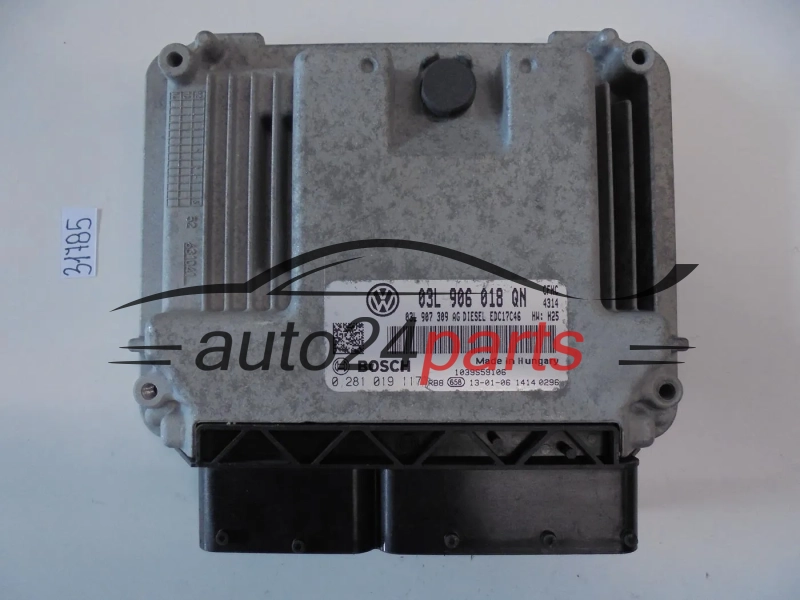 Sterownik silnika SKODA 0281019117 03L906018QN EDC17C46 - 28533 31785