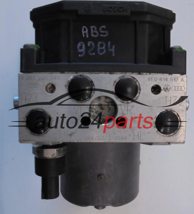 Pompe ABS et calculateur AUDI A4 B6 BOSCH 0 265 225 045, 0265225045, 8E0 614 517 A, 8E0614517A, 0 130 108 078, 0130108078, 0 265 950 012, 0265950012