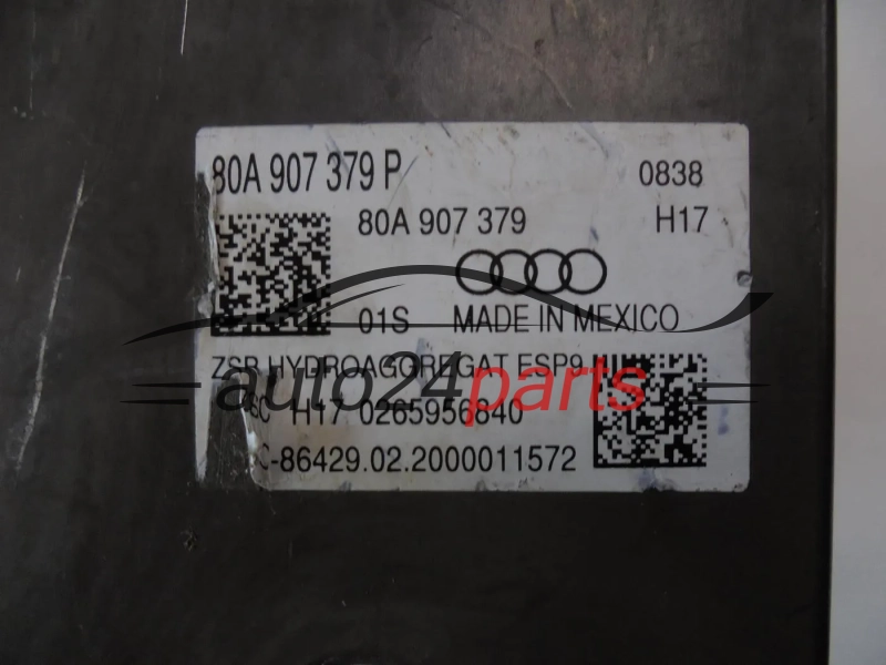 Pompa abs i sterownik AUDI 0265291727 80A614517P 80A907379 0265956840