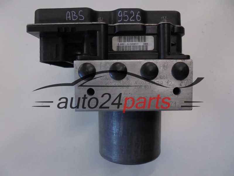 Pompa abs i sterownik MERCEDES BENZ 0265251369 A0074313812 0265951522