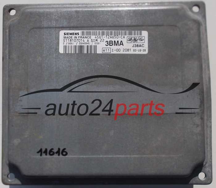 CALCULATEUR MOTEUR FORD FIESTA SIEMENS S118107014 A,  FoMoCo 4S61-12A650-CA