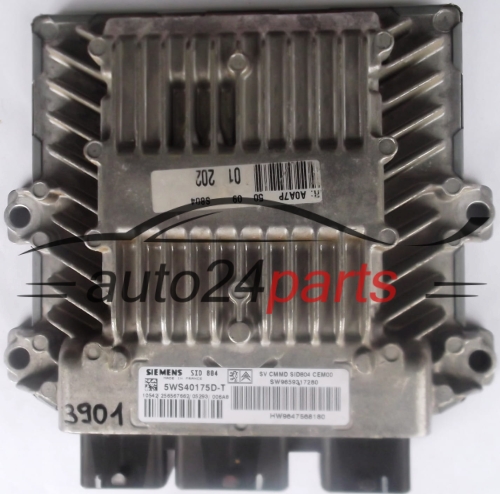 MOTORSTEUERGERÄT ECU STEUERGERAT PEUGEOT 1007 1.4 HDI SIEMENS SID 804 5WS40175D-T SW9659317280 SW 9659317280 HW9647568180 HW 9647468180