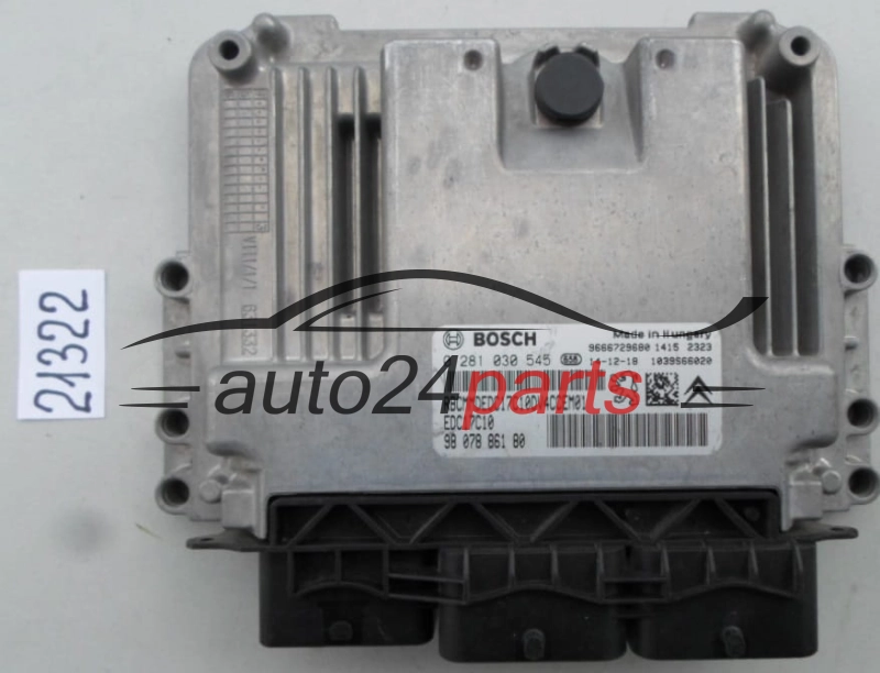 KOMPUTER STEROWNIK SILNIKA CITROEN PEUGEOT 1.4 HDI BOSCH 0 281 030 545, 0281030545, 98 078 861 80, 9807886180, EDC17C10