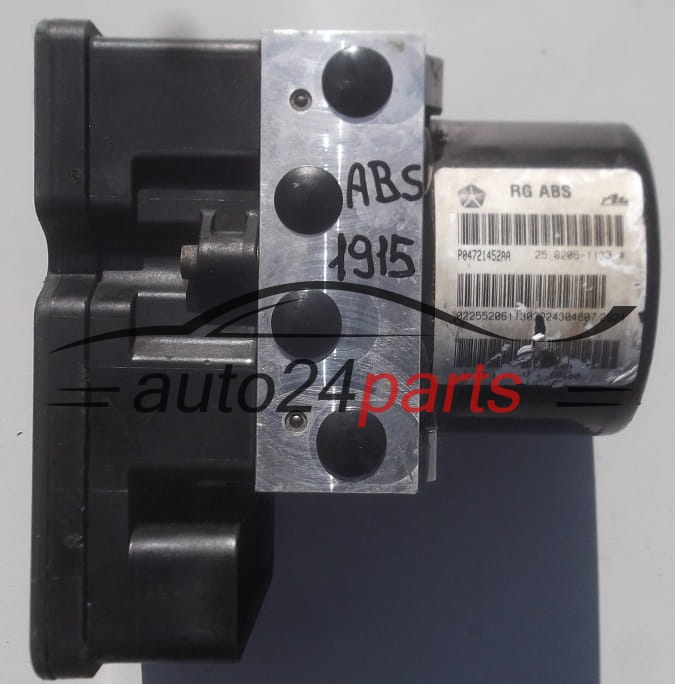 POMPE HYDRAULIQUE ET CALCULATEUR d'ABS CHRYSLER VOYAGER P04721452AA, ATE 25.0206-1130.4