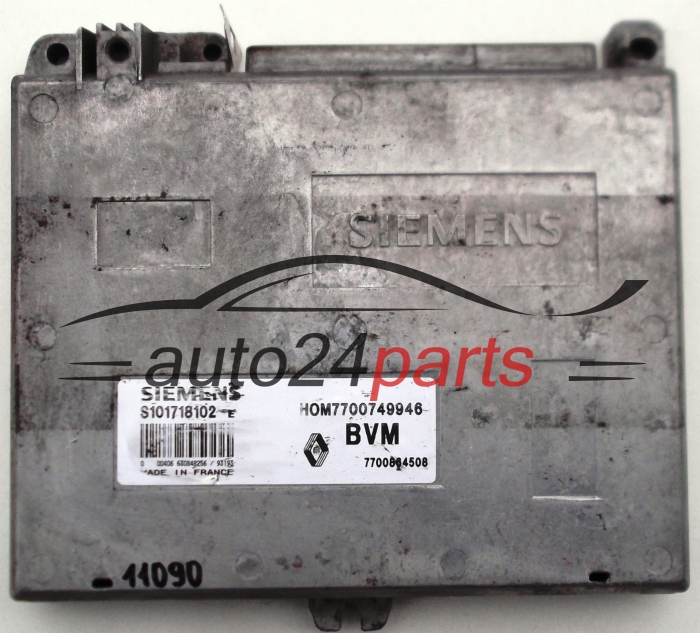 KOMPUTER STEROWNIK SILNIKA RENAULT CLIO 1.4, SIEMENS S101718102 E, S101718102E, HOM7700749946, 7700864508