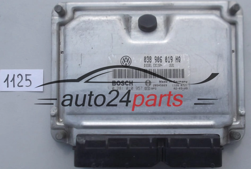 ECU CENTRALITA DE MOTOR SEAT IBIZA 1.9 TDI ATB 038 906 019 HQ, 038906019HQ, BOSCH 0 281 010 957, 0281010957, 28SA5669