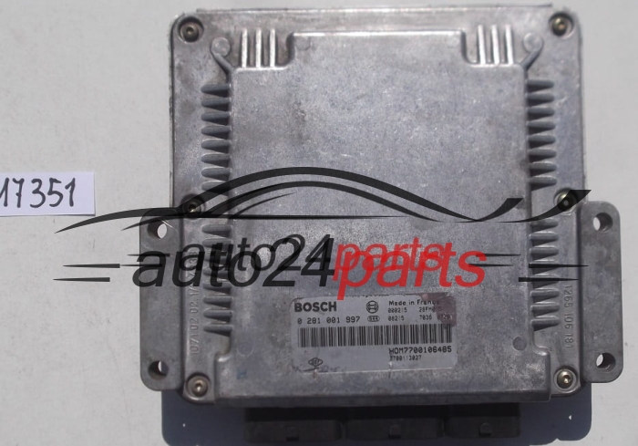 MOTORSTEUERGERÄT ECU STEUERGERAT RENAULT LAGUNA 1.9 DCI BOSCH 0 281 001 997, 0281001997, HOM 7700106485, 7700113027