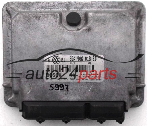 KOMPUTER STEROWNIK SILNIKA VW VOLKSWAGEN GOLF BORA 2.0 AQY 06A906018ED, 06A 906 018 ED, BOSCH 0261206322, 0 261 206 322, BENZIN V04 26SA5946 