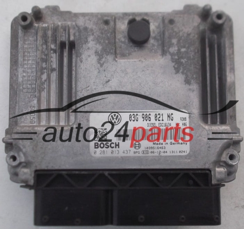 CALCULATEUR MOTEUR VOLKSWAGEN PASSAT 1.9 TDI BOSCH 0 281 013 437