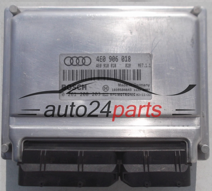 CALCULATEUR MOTEUR AUDI A8 BOSCH 0261208203, 4E0906018