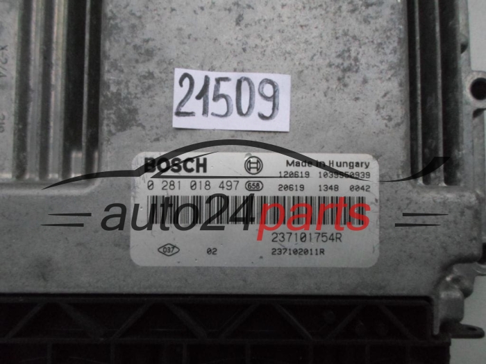 KOMPUTER STEROWNIK SILNIKA RENAULT TRAFIC 2.0 HDI BOSCH 0 281 018 497, 0281018497, 237101754R, 237102011R