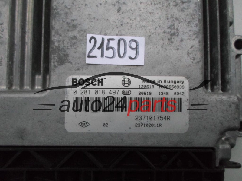 KOMPUTER STEROWNIK SILNIKA RENAULT TRAFIC 2.0 HDI BOSCH 0 281 018 497, 0281018497, 237101754R, 237102011R