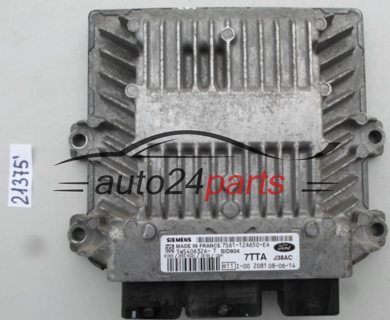 KOMPUTER STEROWNIK SILNIKA FORD FIESTA 1.4 TDCI SIEMENS 5WS40632A- T 5WS40632A-T SID 804 7TTA J38AC, 7S61-12A650-EA, 7S6112A650EA