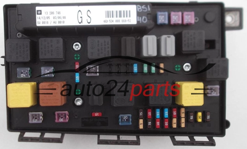 ELEKTRISCHER KASTEN SICHERUNGKASTEN SICHERUNG UND RELAIS STROMKASTEN RELAISKASTEN OPEL ASTRA H ZAFIRA B 13 206 746, 13206746 GS, 5DK 008 668-52, 5DK008668-52