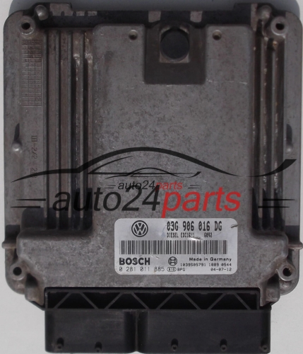 ECU CENTRALITA DE MOTOR SEAT ALTEA 1.9 TDI 03G906016DG, BOSCH 0281011885