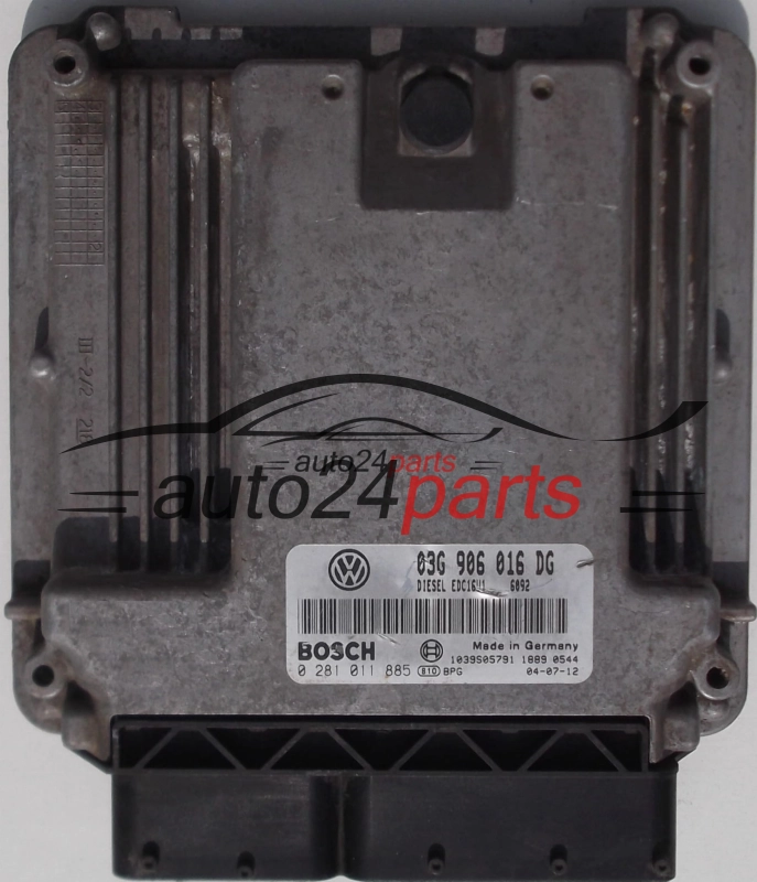 ECU CENTRALITA DE MOTOR SEAT ALTEA 1.9 TDI 03G906016DG, BOSCH 0281011885