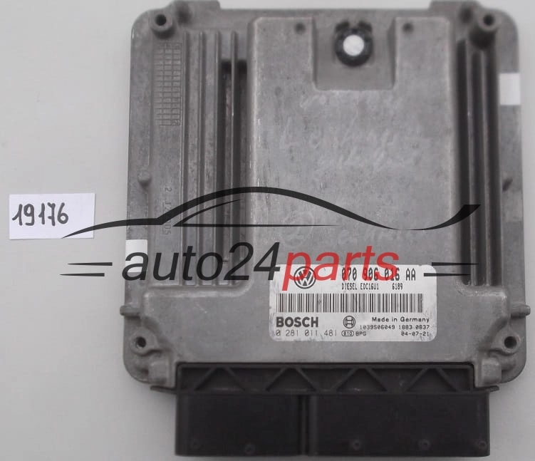 KOMPUTER STEROWNIK SILNIKA VW VOLKSWAGEN TOUAREG 5.0 TDI BOSCH 0 281 011 481, 0281011481, 070 906 016 AA, 070906016AA, DIESEL EDC16U1