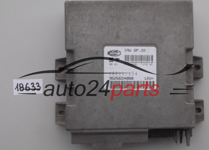 KOMPUTER STEROWNIK SILNIKA PEUGEOT 806 MAGNETI MARELLI IAW 8P.22, IAW8P22, 16211.134, 16211134, 9626654080
