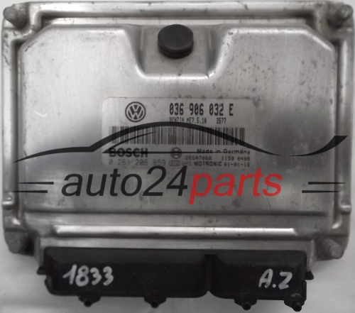 KOMPUTER STEROWNIK SILNIKA SEAT LEON 1.4 16V AXP 036 906 032 E, 036906032E, BOSCH 0 261 206 859, 0261206859, 26SA7060 1159 0259, BENZIN ME7.5.10 3577 