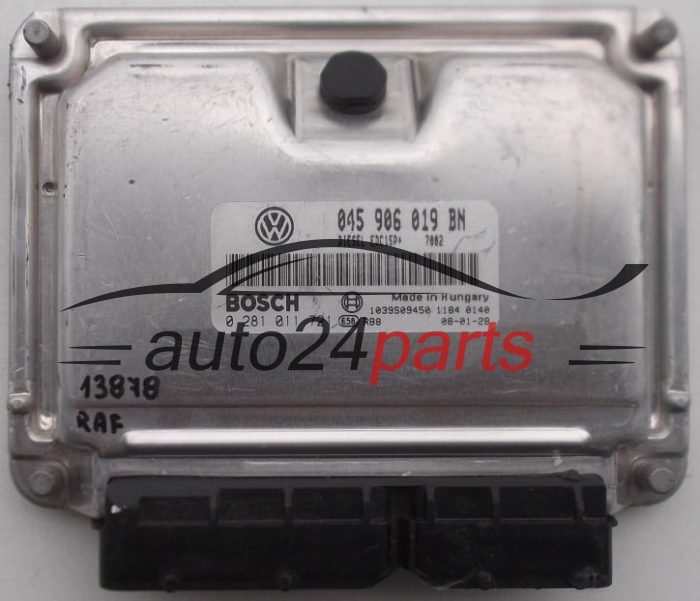 KOMPUTER STEROWNIK SILNIKA VW VOLKSWAGEN FOX, POLO 1.4TDI, BOSCH 0 281 011 721, 0281011721, 045 906 019 BN, 045906019BN 