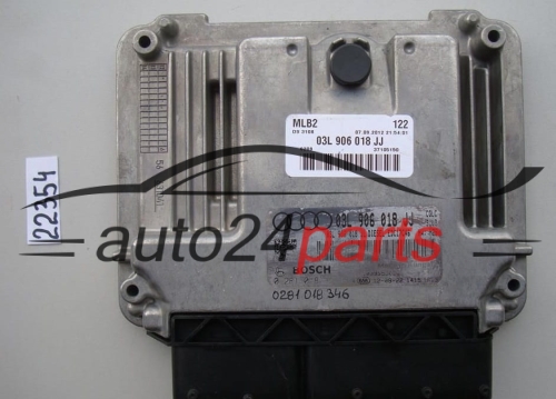 MOTORSTEUERGERÄT ECU STEUERGERAT AUDI A5 2.0 TDI BOSCH 0 281 018 346, 0281018346, 03L 906 018 JJ, 03L906018JJ, EDC17C46