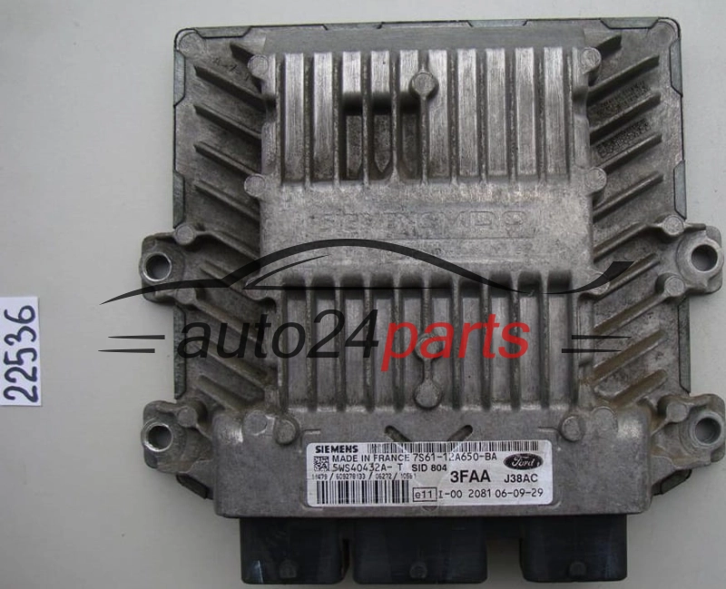 KOMPUTER STEROWNIK SILNIKA FORD FIESTA 1.4 TDCI 7S61-12A650-BA, 7S6112A650BA, 5WS4032A-T