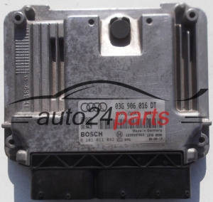 CALCULATEUR MOTEUR AUDI A3 2.0 TDI 03G906016DT, 03G 906 016 DT, BOSCH 0281011892, 0 281 011 892, DIESEL EDC16U1 7000, 1039S07823