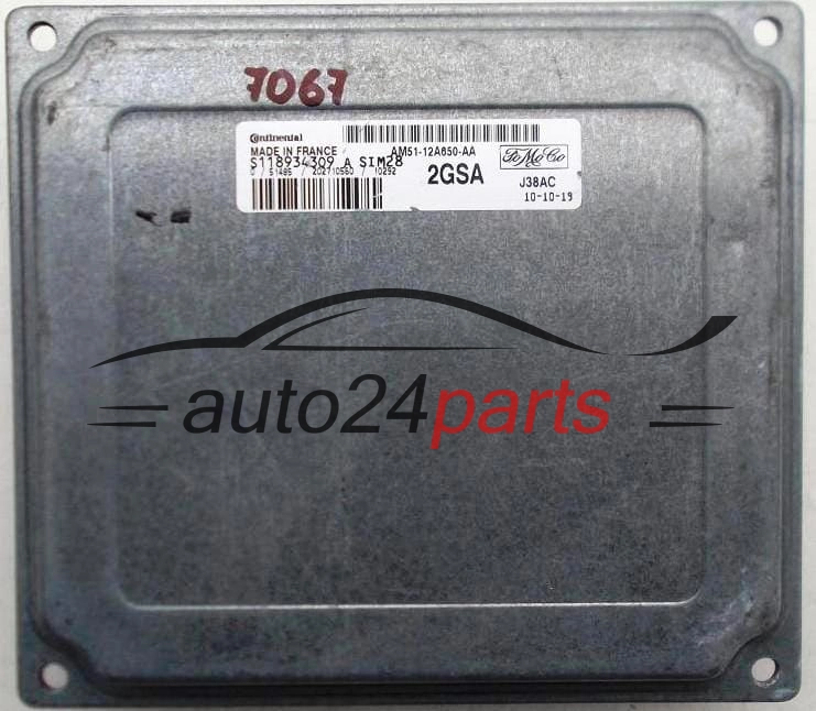 KOMPUTER STEROWNIK SILNIKA FORD FOCUS C-MAX 1.6 AM51-12A650-AA, AM5112A650AA, 12A650AA, S118934309, 2GSA, J38AC, SIM28