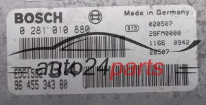 KOMPUTER STEROWNIK SILNIKA PEUGEOT 607 2.2 HDI BOSCH 0 281 010 880, 96 455 343 80,  EDC15C2 34