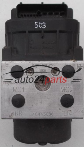 POMPE HYDRAULIQUE ET CALCULATEUR d'ABS  ALFA ROMEO 145 BOSCH 0 265 216 424,  46445086
