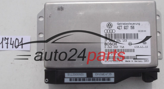 GETRIEBESTEUERGERÄT GETRIBESTEUERUNG AUDI A6 ALLROAD
BOSCH 0 260 002 718