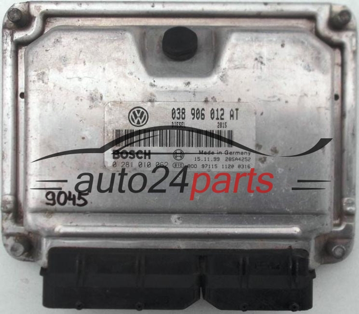 KOMPUTER STEROWNIK SILNIKA SEAT LEON 1.9 TDI ASV 038 906 012 AT, 038906012AT, BOSCH 0281 010 062, 0281010062, 28SA4252 DIESEL EDC15UM+ 2815 