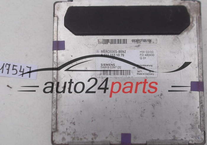 KOMPUTER STEROWNIK SILNIKA MERCEDES W203 C180 1.8 SIEMENS 5WK9 03 97, 5WK90397, A 111 153 10 79, A1111531079