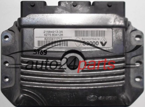 KOMPUTER STEROWNIK SILNIKA RENAULT MODUS 1.4 SAGEM 21584913-3A, 8200411717, 8200376474