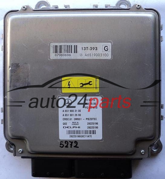 KOMPUTER STEROWNIK SILNIKA MERCEDES E-KLASS W212 S212 C212 GLK 220CDI A6519003100, A 651 900 31 00, 6519003100, A6519002600, A 651 901 26 00, 6519012600, CRD2.61 0M651