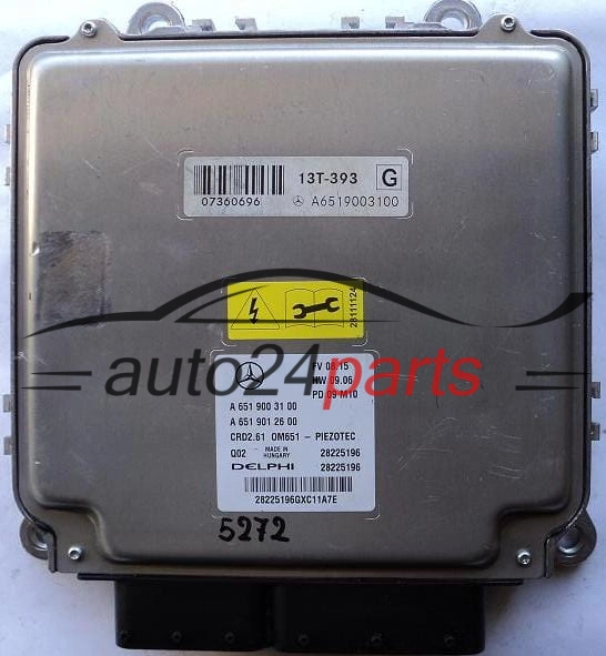 KOMPUTER STEROWNIK SILNIKA MERCEDES E-KLASS W212 S212 C212 GLK 220CDI A6519003100, A 651 900 31 00, 6519003100, A6519002600, A 651 901 26 00, 6519012600, CRD2.61 0M651