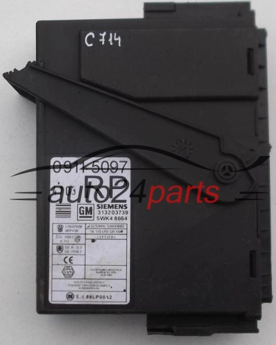 CENTRALKA MODUL STEROWNIK KOMFORTU OPEL CORSA MERIVA 09 115 097 RP, 09115097, SIEMENS 5WK4 8664, 5WK48664 - C714, C715, C716, C717, C1038