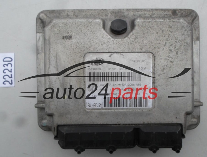 KOMPUTER STEROWNIK SILNIKA FIAT PANDA MAGNETI MARELLI IAW 4AF.SM, IAW4AFSM, 55196259, 61601.123.01, 6160112301