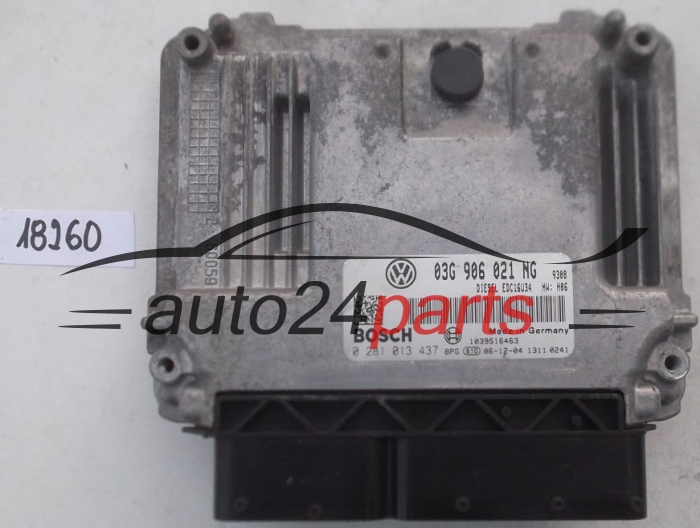 KOMPUTER STEROWNIK SILNIKA VOLKSWAGEN PASSAT 1.9 TDI BOSCH 0 281 013 437, 03G 906 021 NG,  EDC16U34