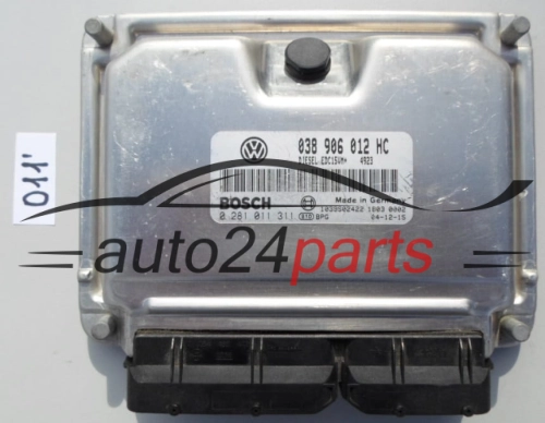 KOMPUTER STEROWNIK SILNIKA SKODA OKTAVIA 1.9 TDI BOSCH 0 281 011 311, 0281011311, 038 906 012 HC, 038906012HC