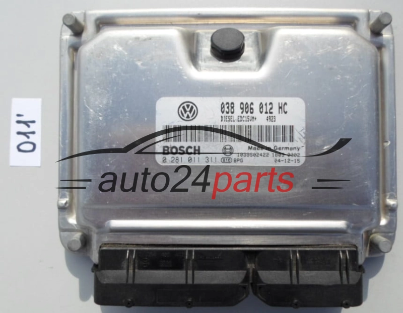 KOMPUTER STEROWNIK SILNIKA SKODA OKTAVIA 1.9 TDI BOSCH 0 281 011 311, 0281011311, 038 906 012 HC, 038906012HC